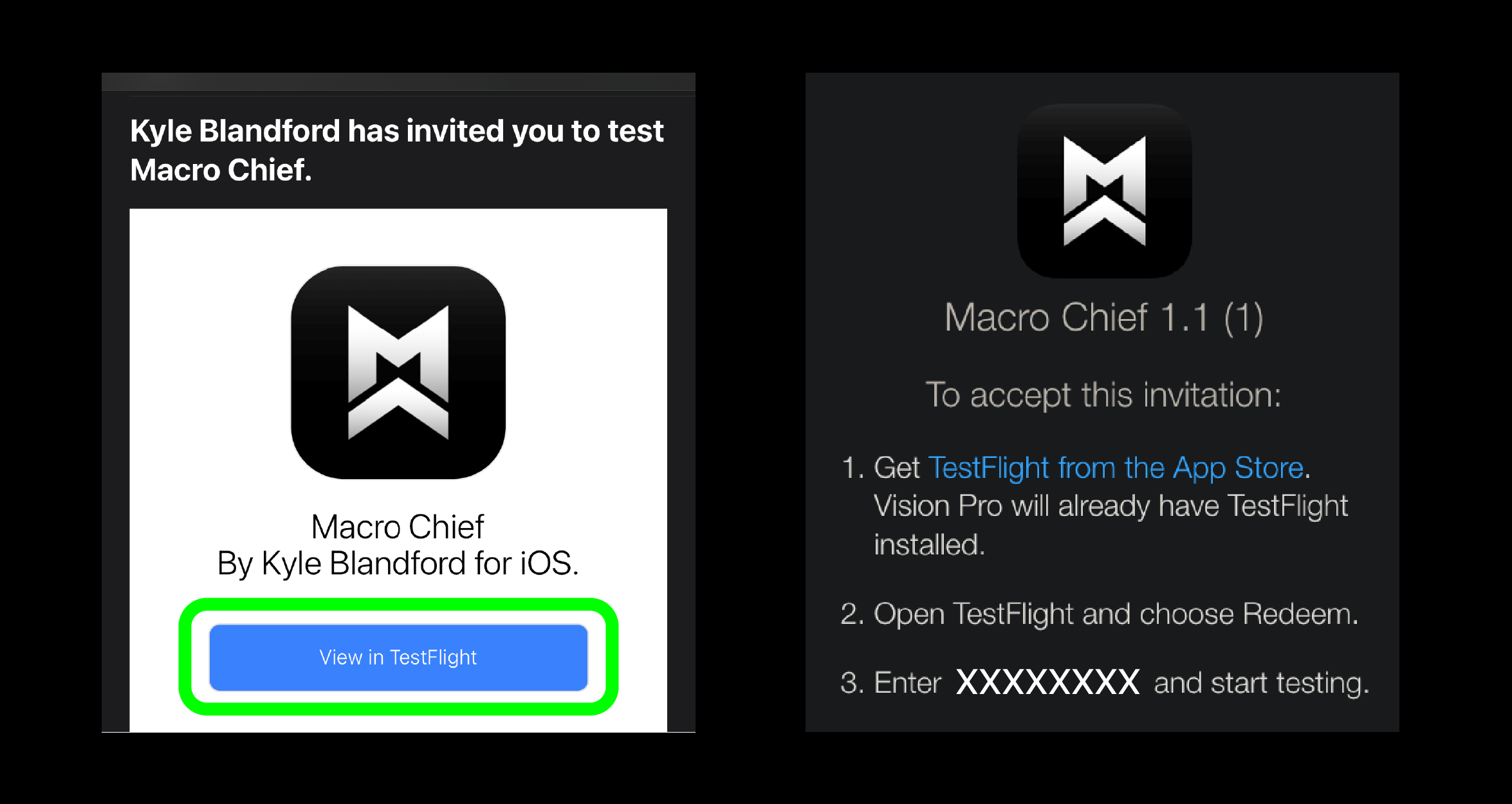 Macro Chief TestFlight Instructions